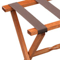 Light Walnut Straight Leg Wood Luggage Rack by Gatehouse Furniture