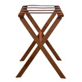 Light Walnut Straight Leg Wood Luggage Rack by Gatehouse Furniture