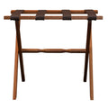 Light Walnut Straight Leg Wood Luggage Rack by Gatehouse Furniture