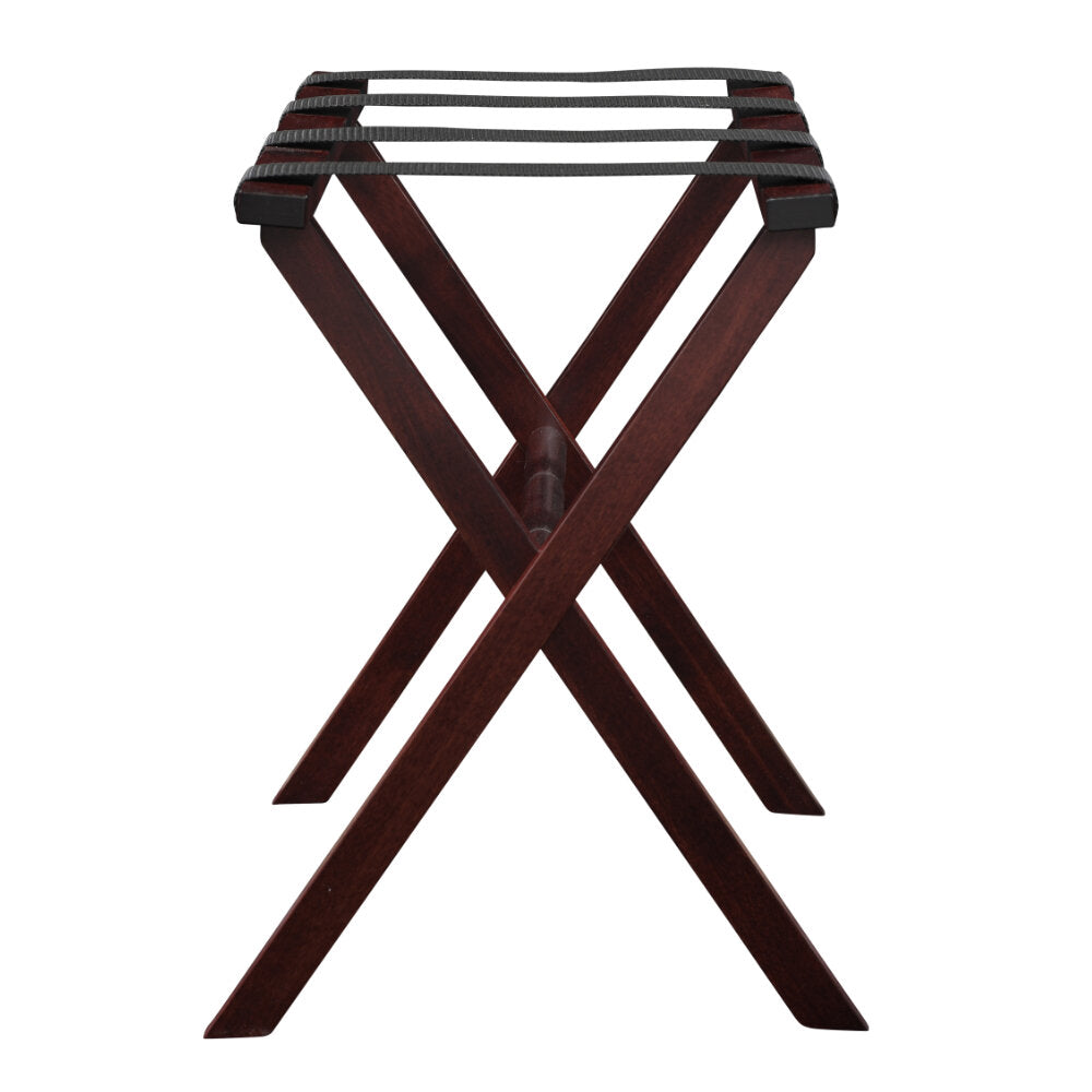 Rich Mahogany Straight Leg Wood Luggage Rack by Gatehouse Furniture