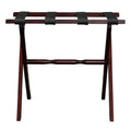 Rich Mahogany Straight Leg Wood Luggage Rack by Gatehouse Furniture