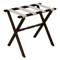 Dark Walnut Straight Leg Wood Luggage Rack by Gatehouse Furniture