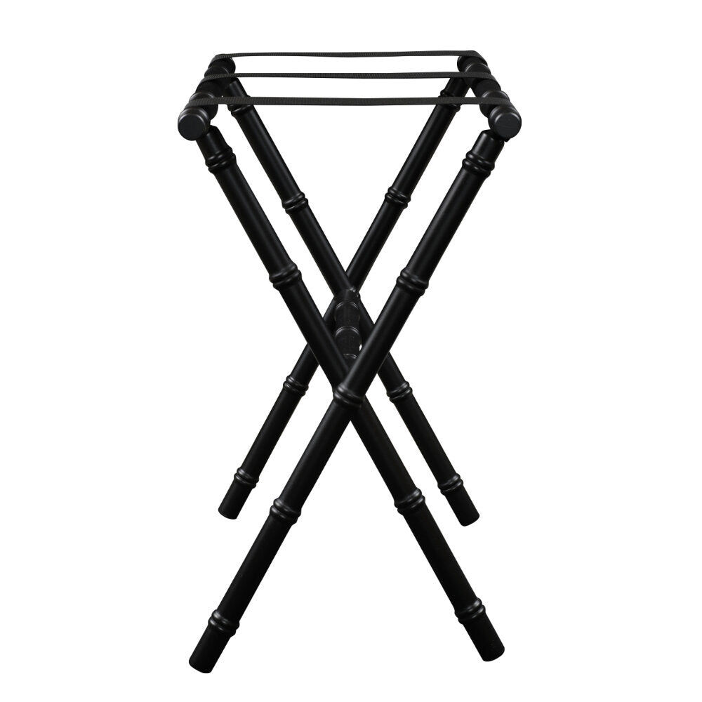 Black Bamboo Inspired Wood Luggage Rack by Gatehouse Furniture