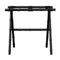 Black Bamboo Inspired Wood Luggage Rack by Gatehouse Furniture