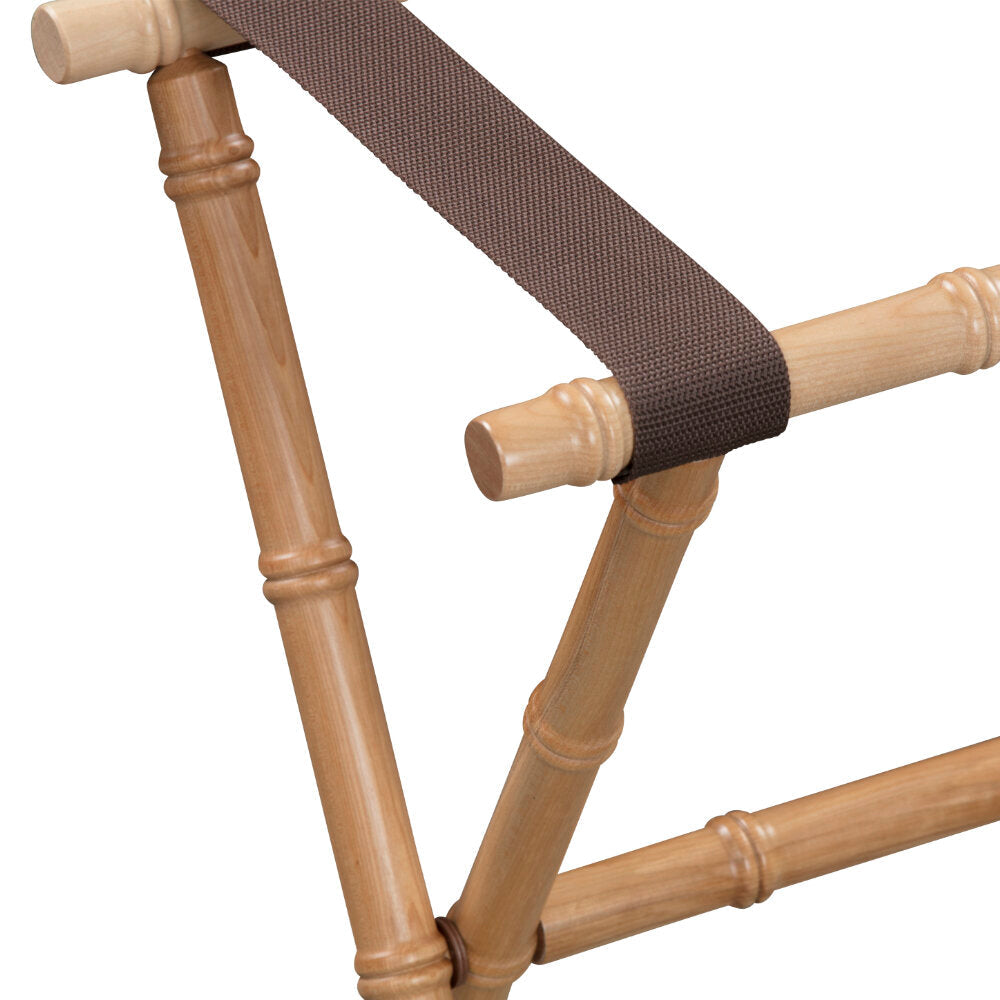 Natural Bamboo Inspired Wood Luggage Rack by Gatehouse Furniture