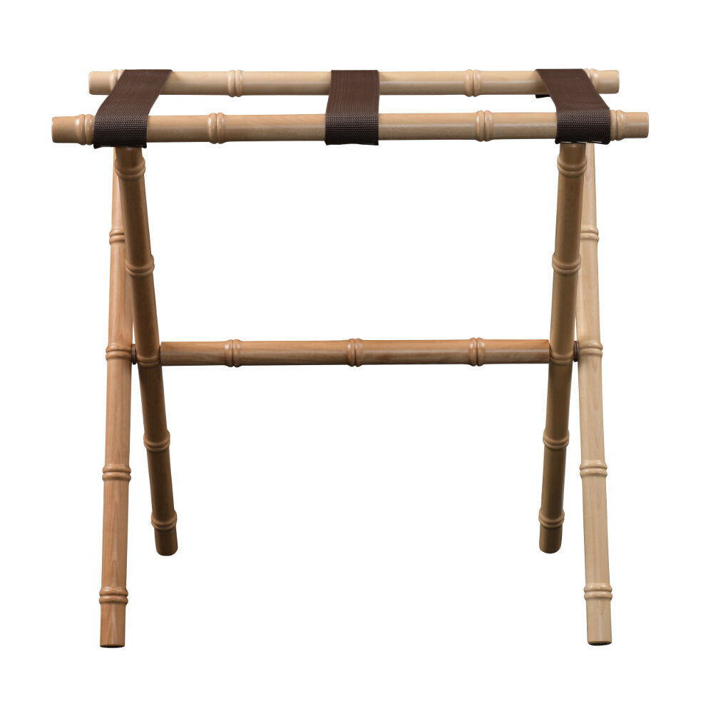 Natural Bamboo Inspired Wood Luggage Rack by Gatehouse Furniture