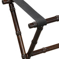Dark Walnut Bamboo Inspired Wood Luggage Rack by Gatehouse Furniture
