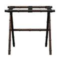 Dark Walnut Bamboo Inspired Wood Luggage Rack by Gatehouse Furniture