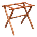 Light Walnut Contour Leg Wood Luggage Rack by Gatehouse Furniture