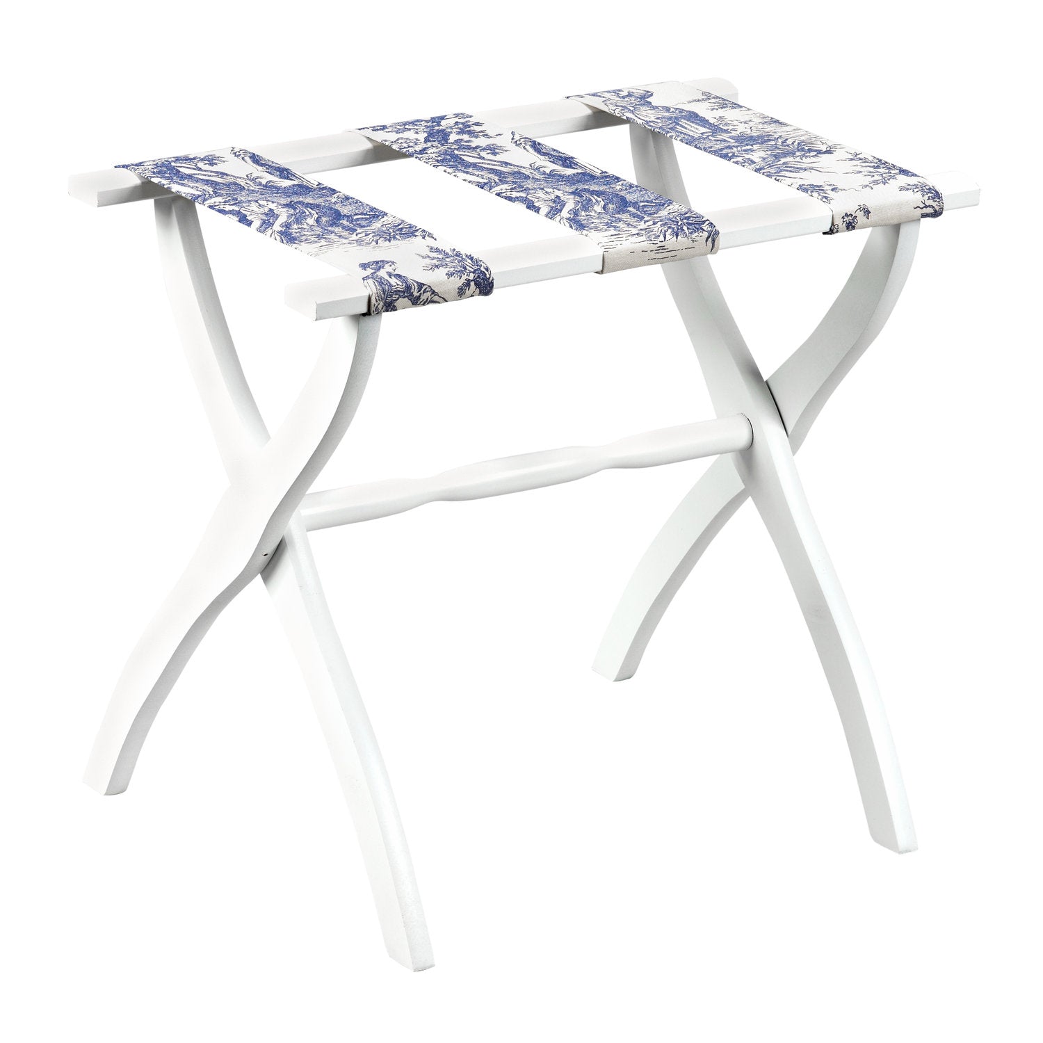 White Contour Leg Wood Luggage Rack by Gatehouse Furniture
