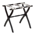 Black Contour Leg Wood Luggage Rack by Gatehouse Furniture