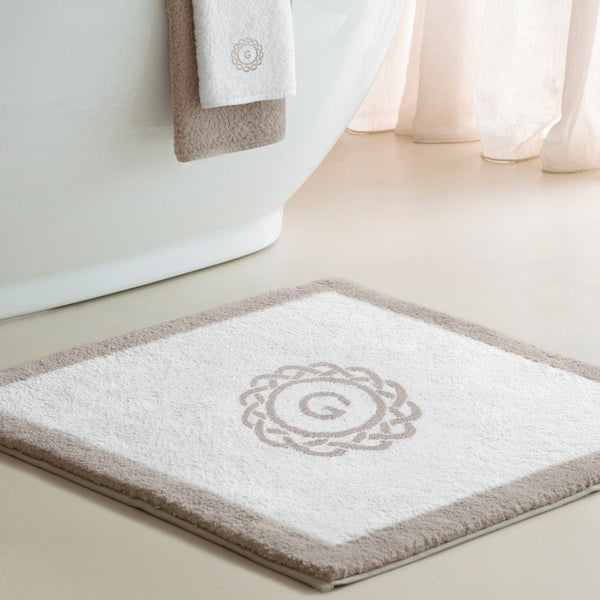 Egoist Border Monogram Bath Rugs