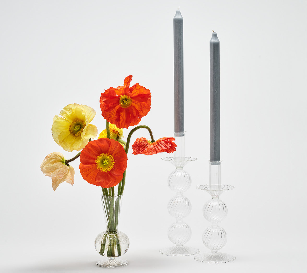 Bella Short Candle Holder in Clear by Kim Seybert