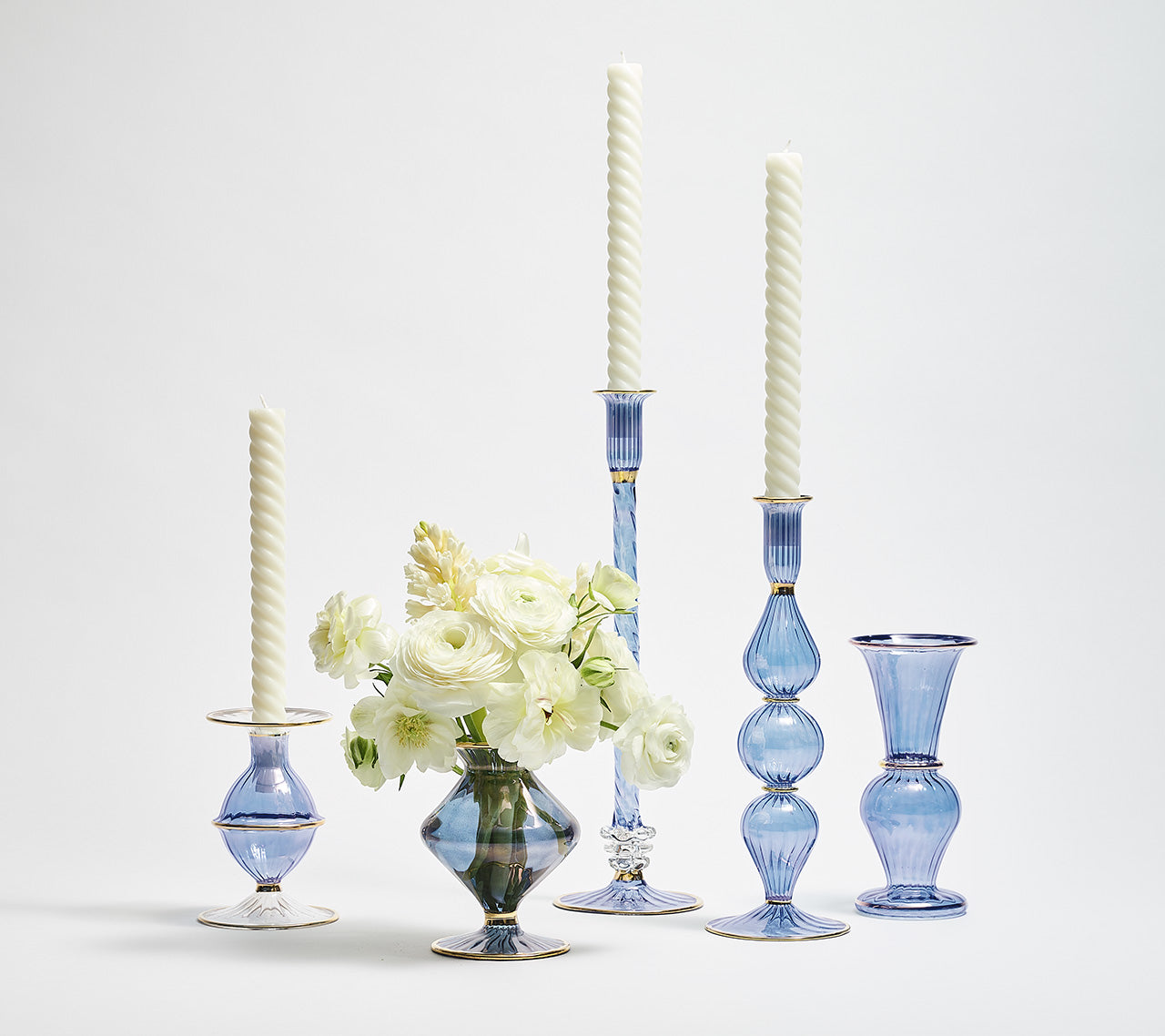 Scallop Bud Vase in Blue by Kim Seybert