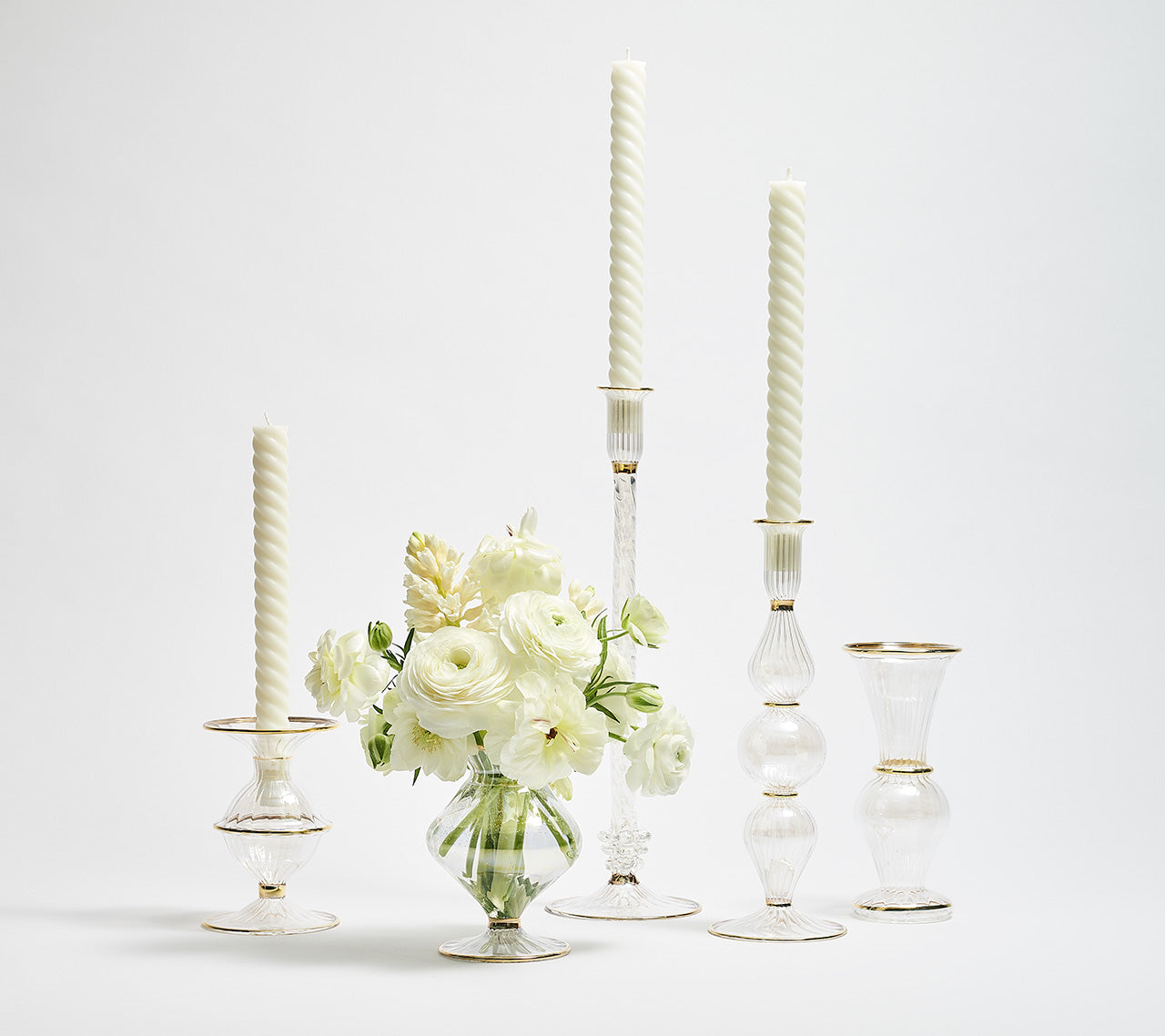 Blossom Candle Holder in Clear by Kim Seybert