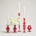Blossom Bud Candle Holder in Ruby by Kim Seybert