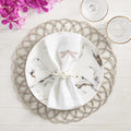 Dragonfly Napkin in White & Multi by Kim Seybert