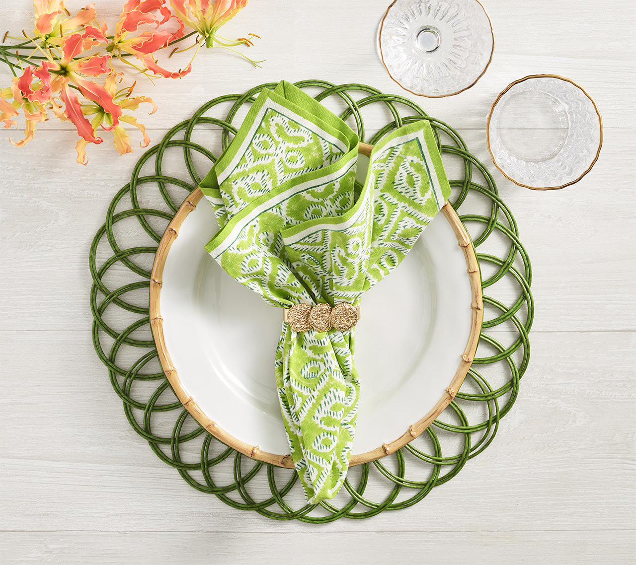 Icons Napkin Ring in Gold by Kim Seybert