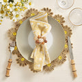 Daisy Placemat in Natural & Yellow by Kim Seybert
