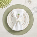 Icons Placemat in Sage & Khaki by Kim Seybert