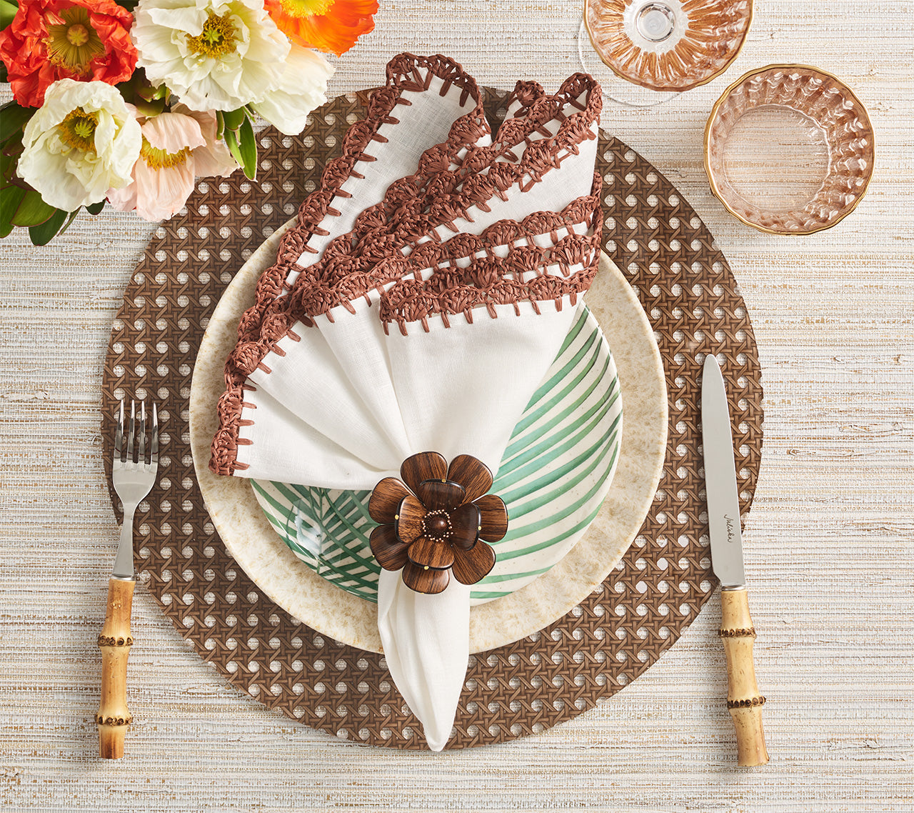 Reed Placemat in Brown by Kim Seybert