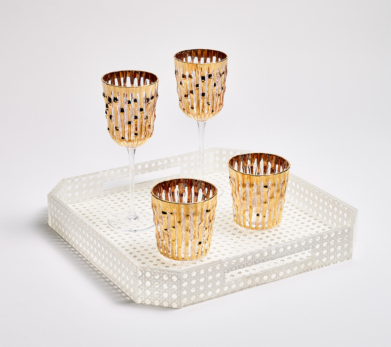 Bamboo Tumbler in Gold by Kim Seybert