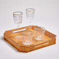 Bamboo Tumbler in Clear & Gold by Kim Seybert
