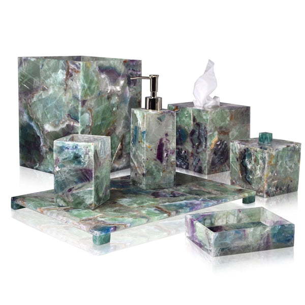 Fluorite Gemstone Premium Vanity Set
