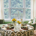 Watercolor Ikat Tablecloth in Olive by Kim Seybert