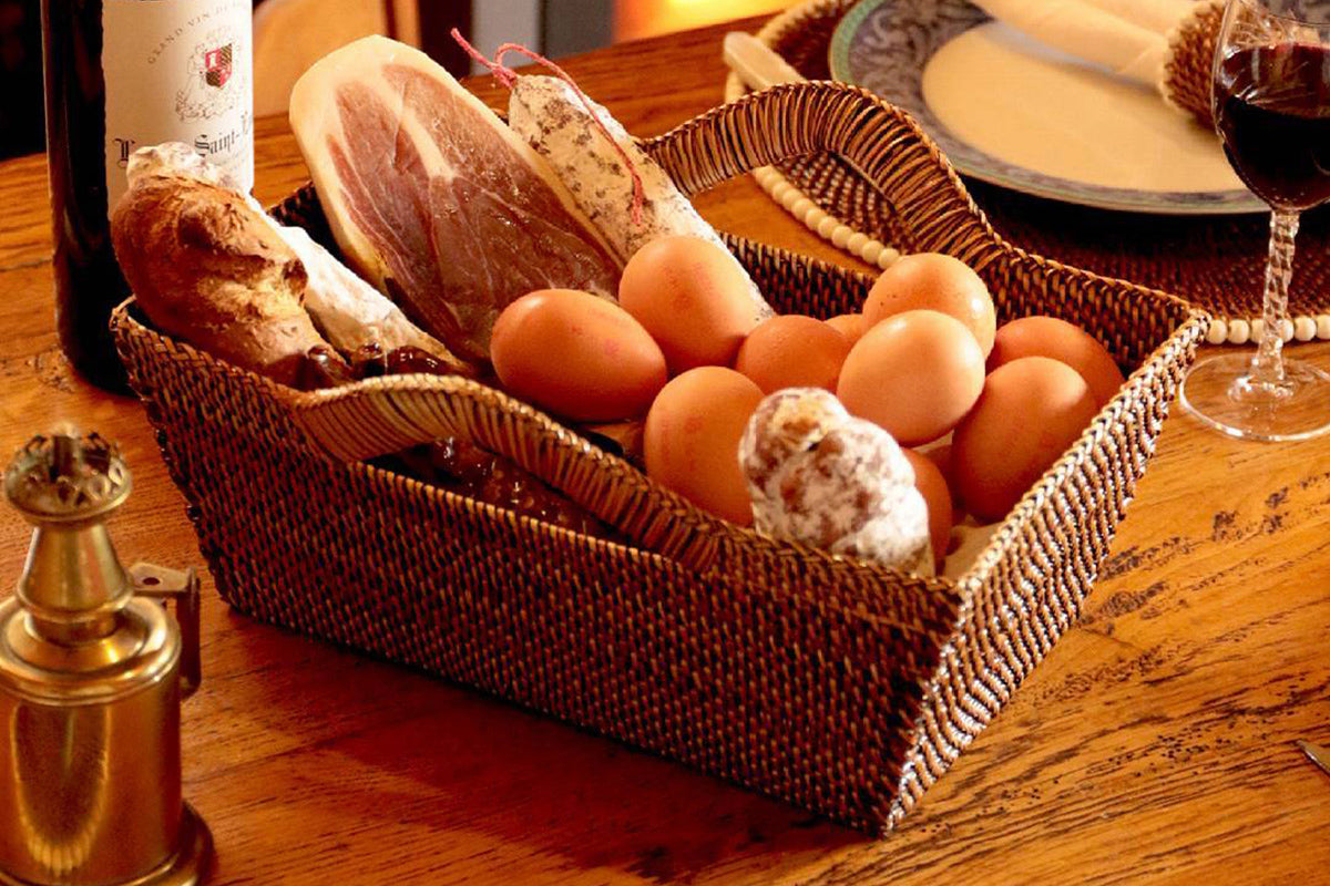 Rectangular Bread Basket with Handles by Calaisio