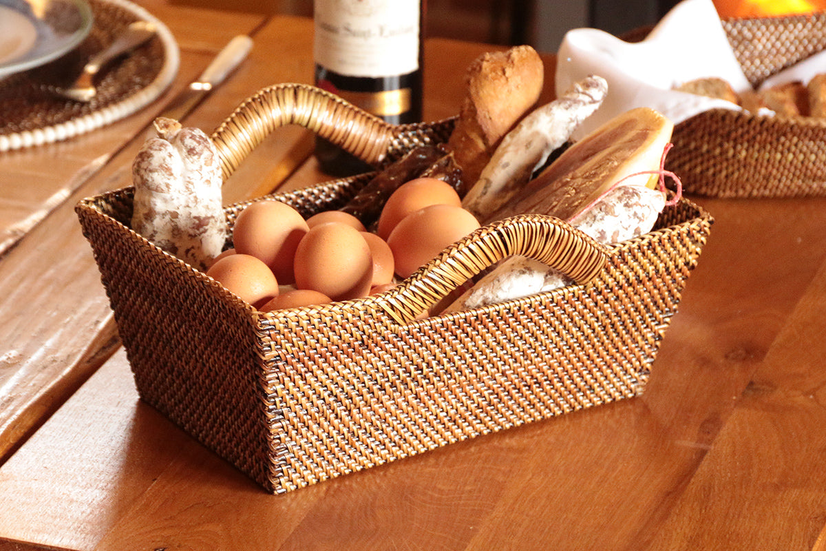 Rectangular Bread Basket with Handles by Calaisio