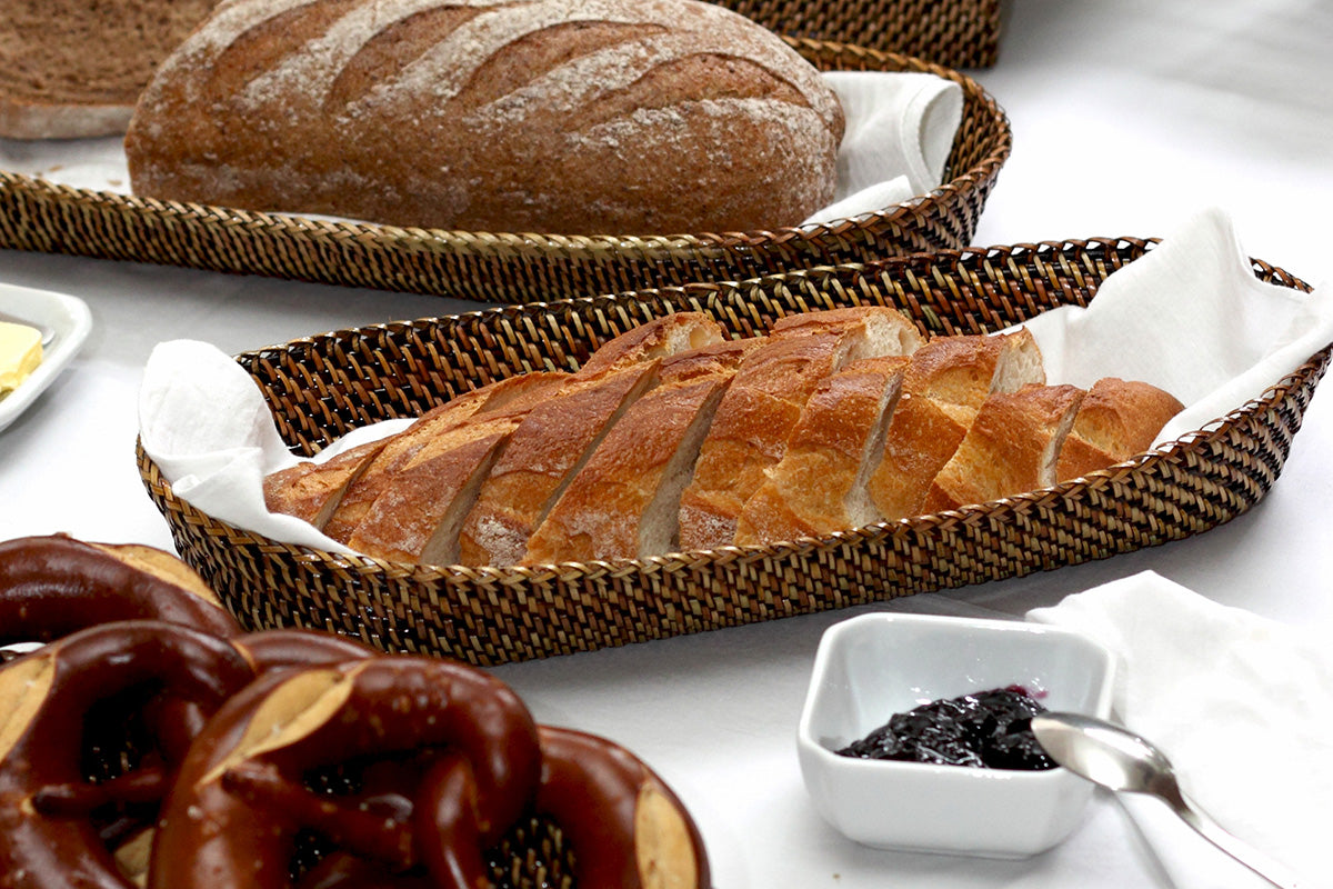 Oval Bread Basket with Caterpillar, Medium by Calaisio
