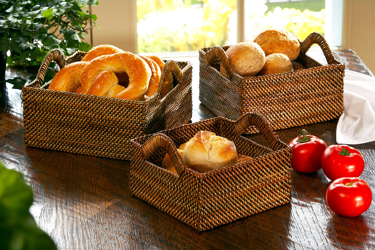 Square Basket with Handles by Calaisio