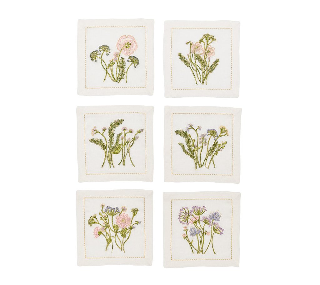 Meadow Cocktail Napkins in Multi by Kim Seybert