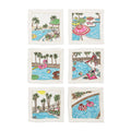 Pool Day Cocktail Napkins in White & Multi by Kim Seybert