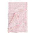 Cable Knit Blanket Light Pink by Little English