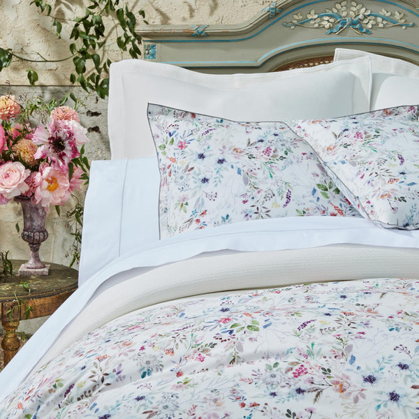 Chloe Floral Percale Duvet Cover