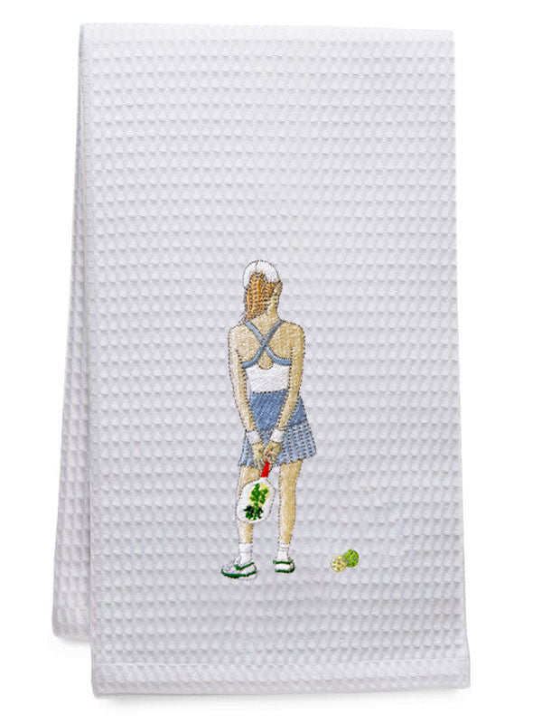 Pickle Ball Girl Guest Towel by Jacaranda Living