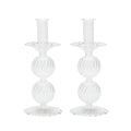 Bella Short Candle Holder in Clear by Kim Seybert