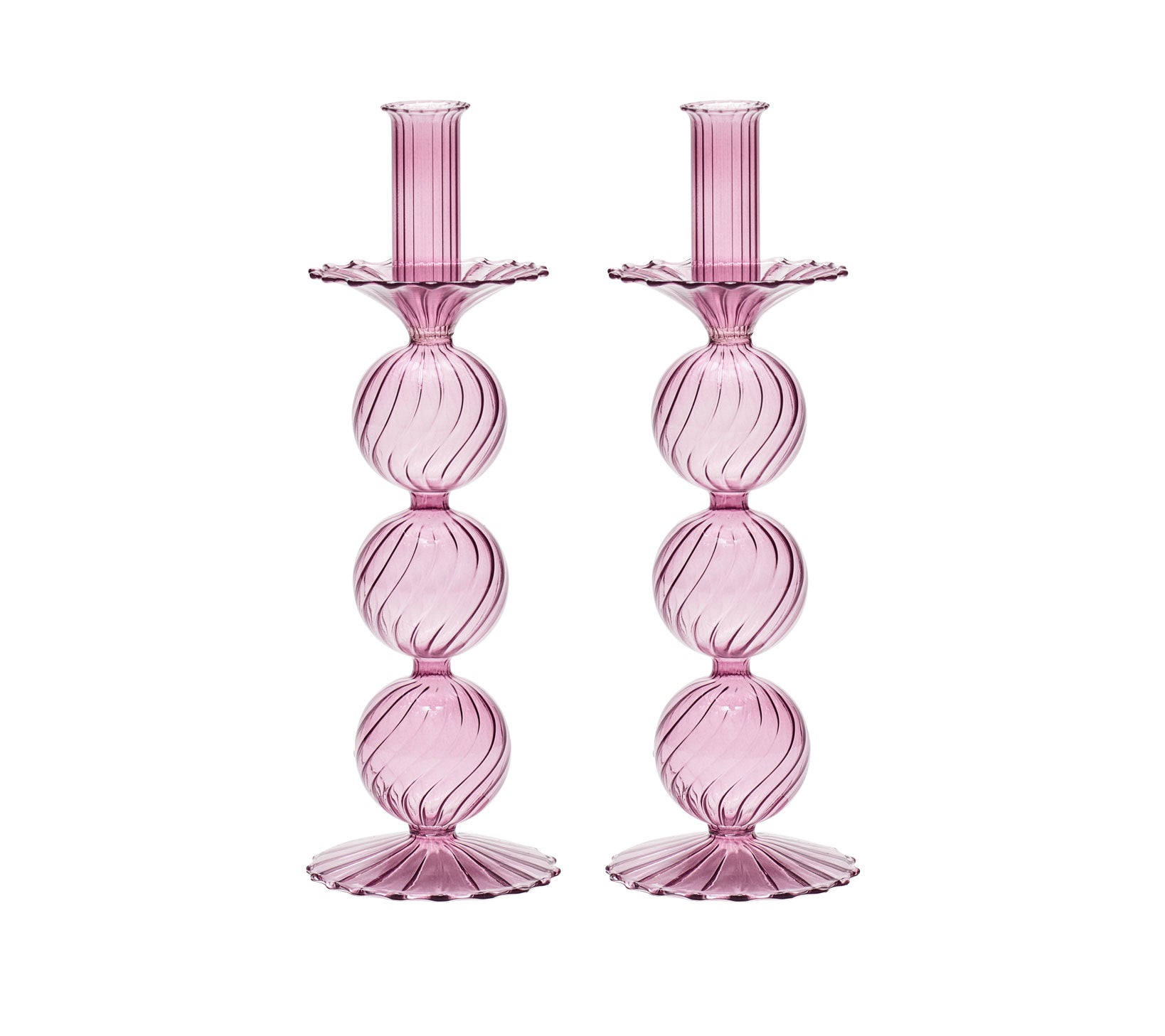 Iris Tall Candle Holder in Lavender by Kim Seybert