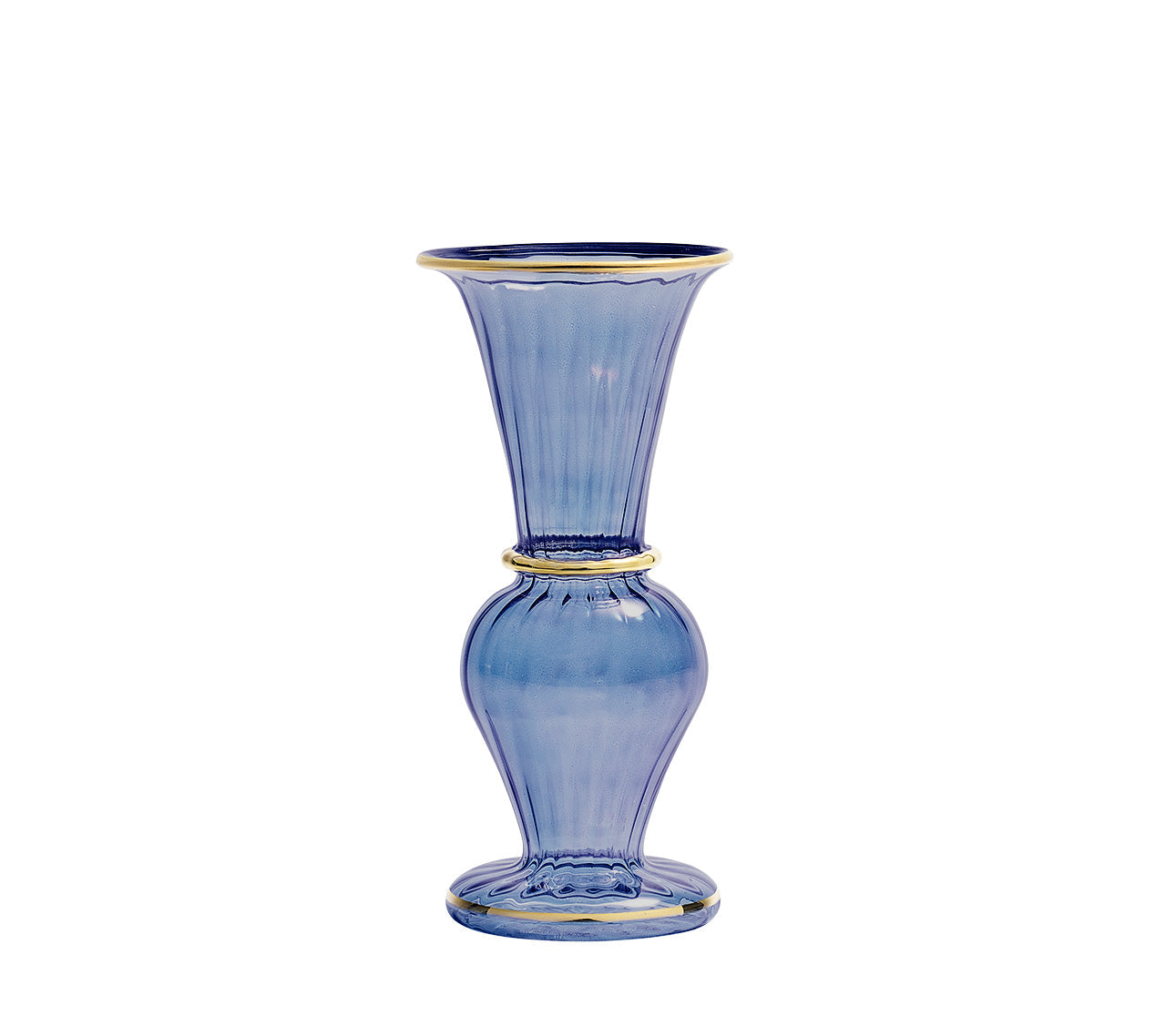 Trumpet Bud Vase in Blue by Kim Seybert