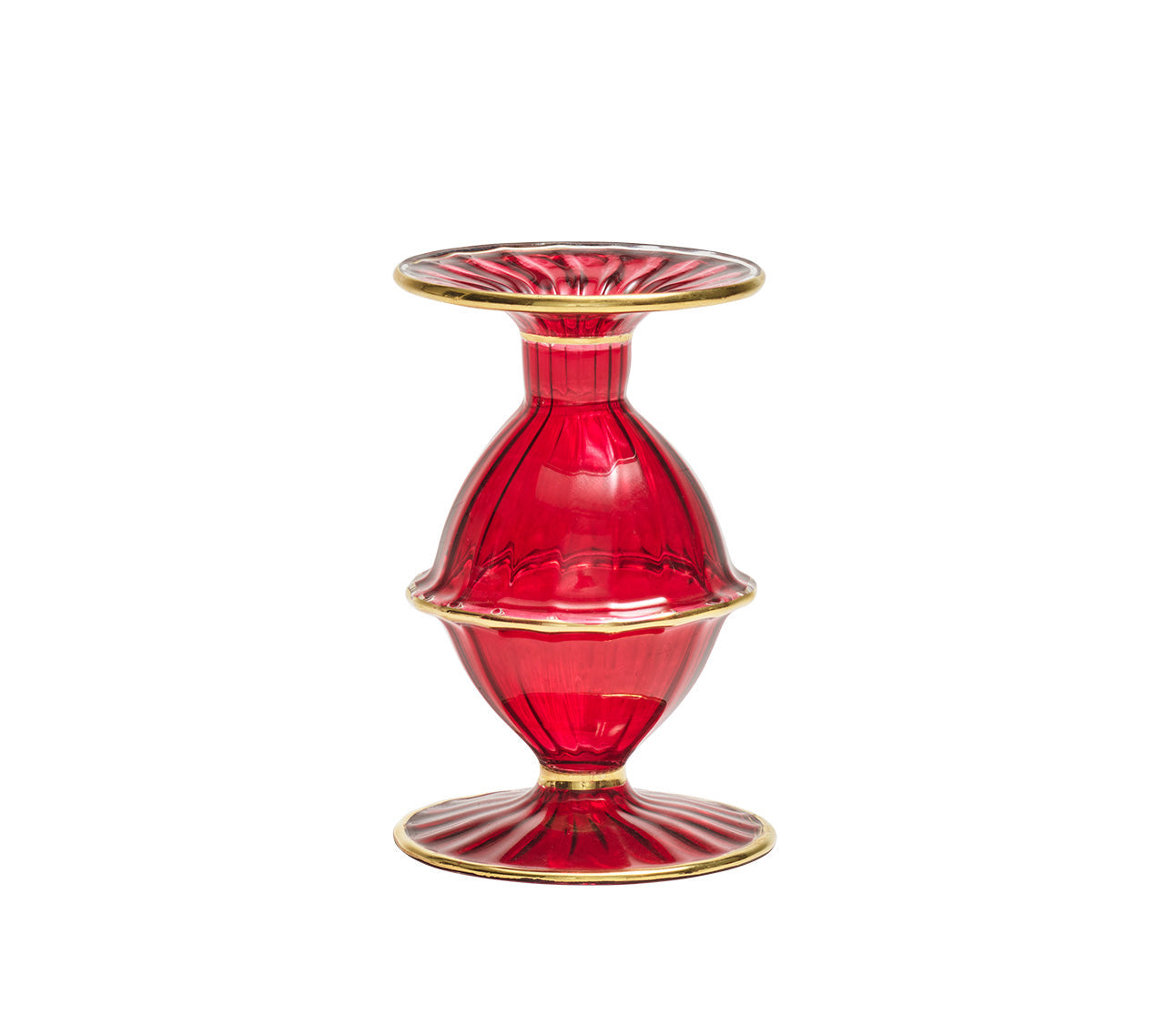 Blossom Bud Candle Holder in Ruby by Kim Seybert