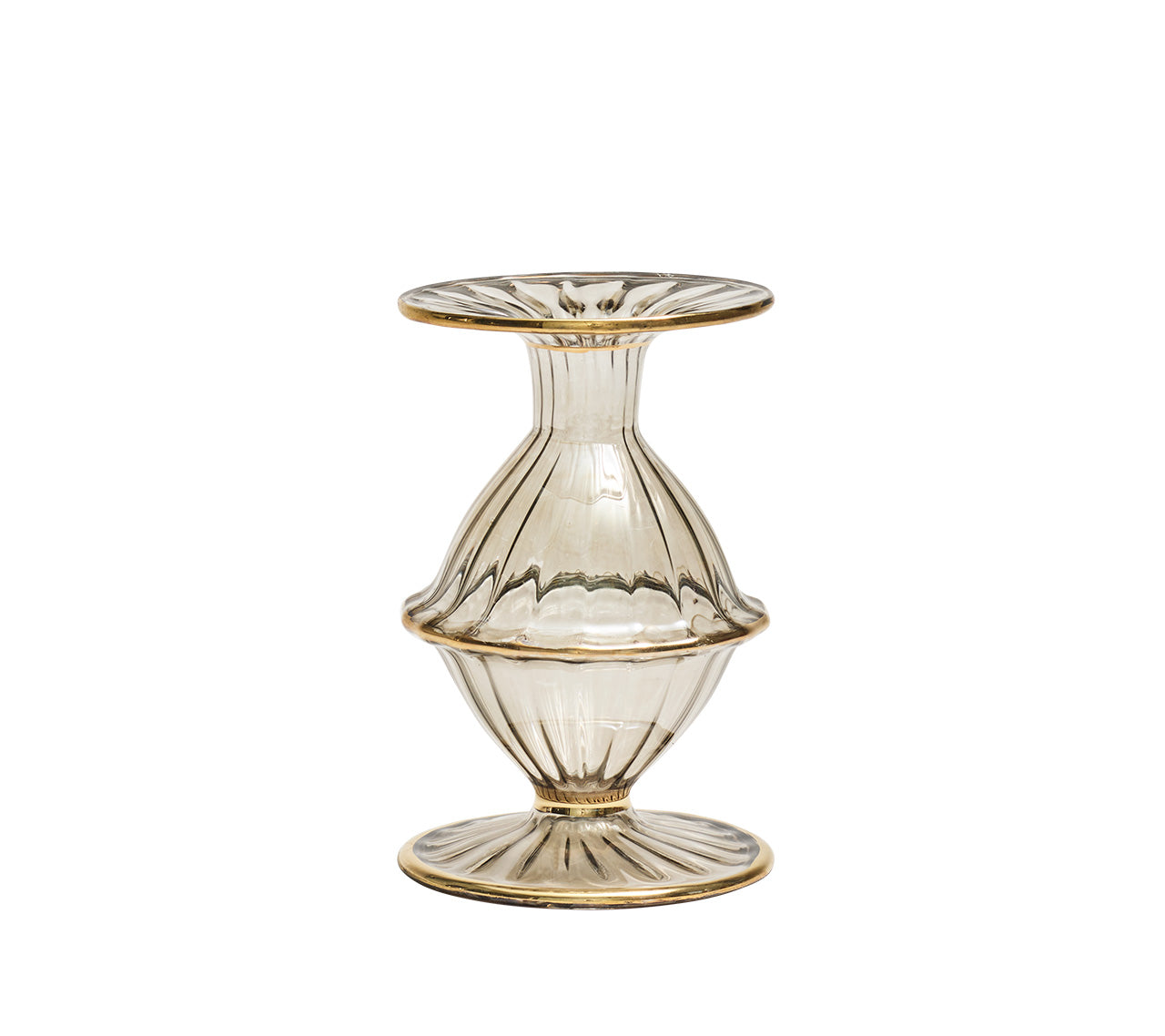 Blossom Candle Holder in Smoke by Kim Seybert