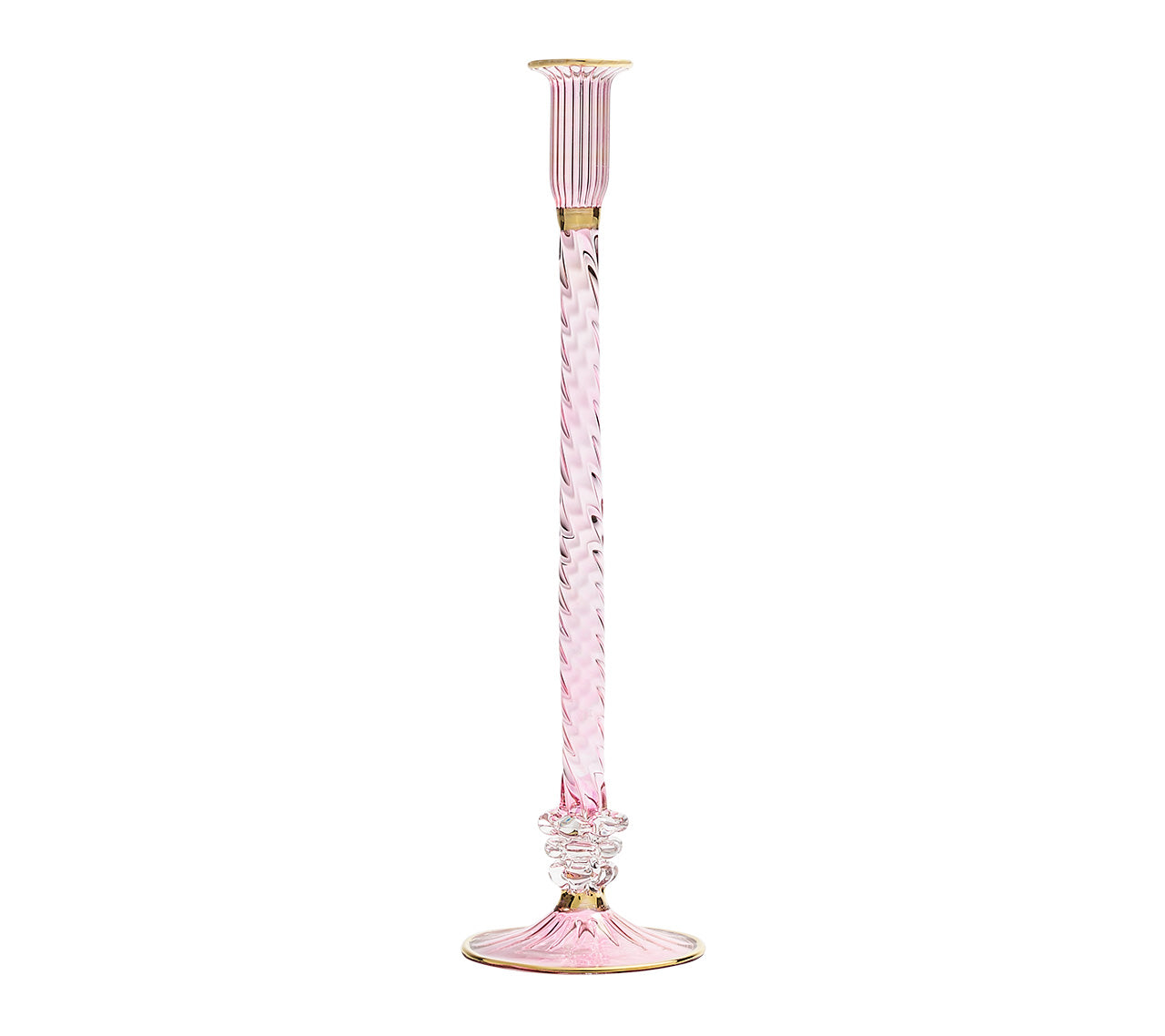 Braid Candle Holder in Pink by Kim Seybert