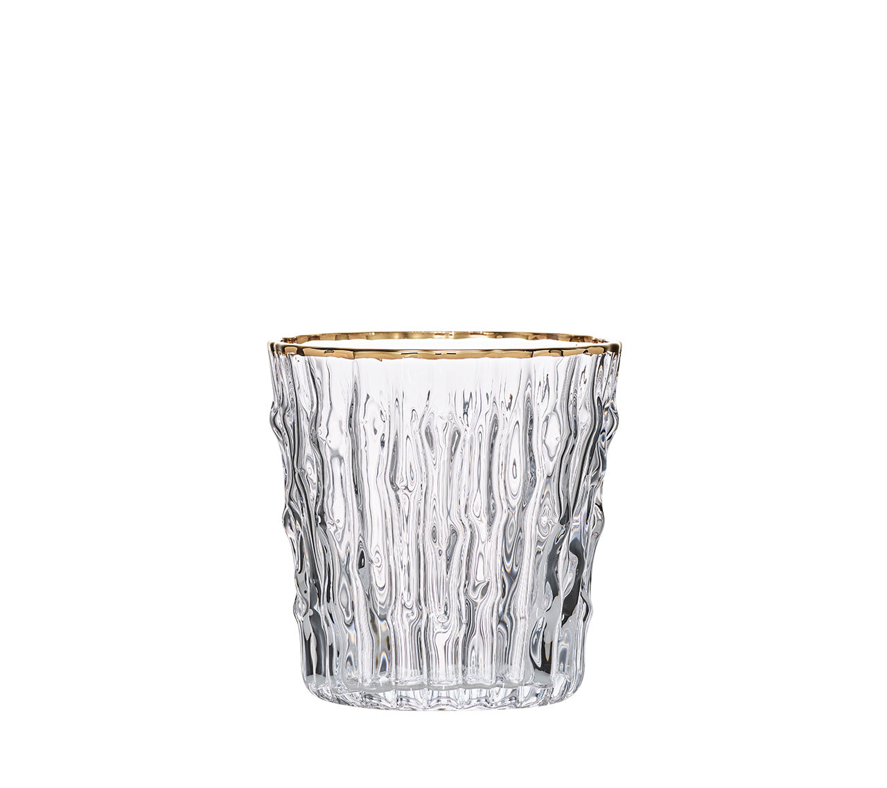 Bamboo Tumbler in Clear & Gold by Kim Seybert