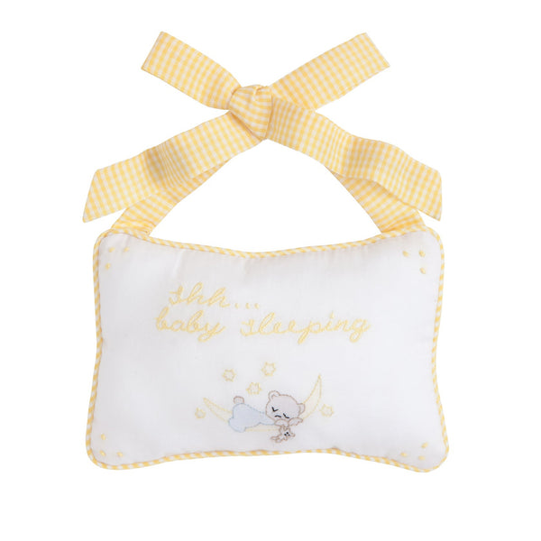 Baby Sleeping Door Pillow Yellow
