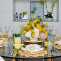 Bamboo Tumbler in Clear & Gold by Kim Seybert