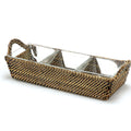 Sectional Server, 3 Sections, Includes 3 Glass Dishes by Calaisio