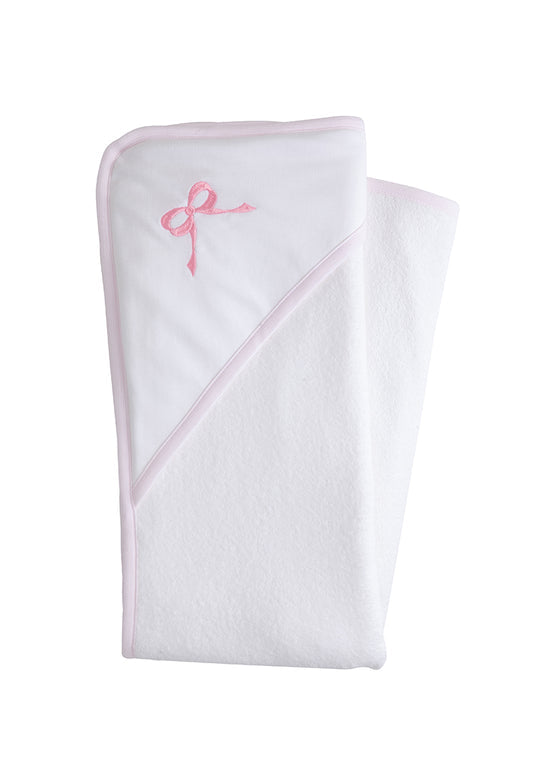Hooded Towel Pink Bow by Little English