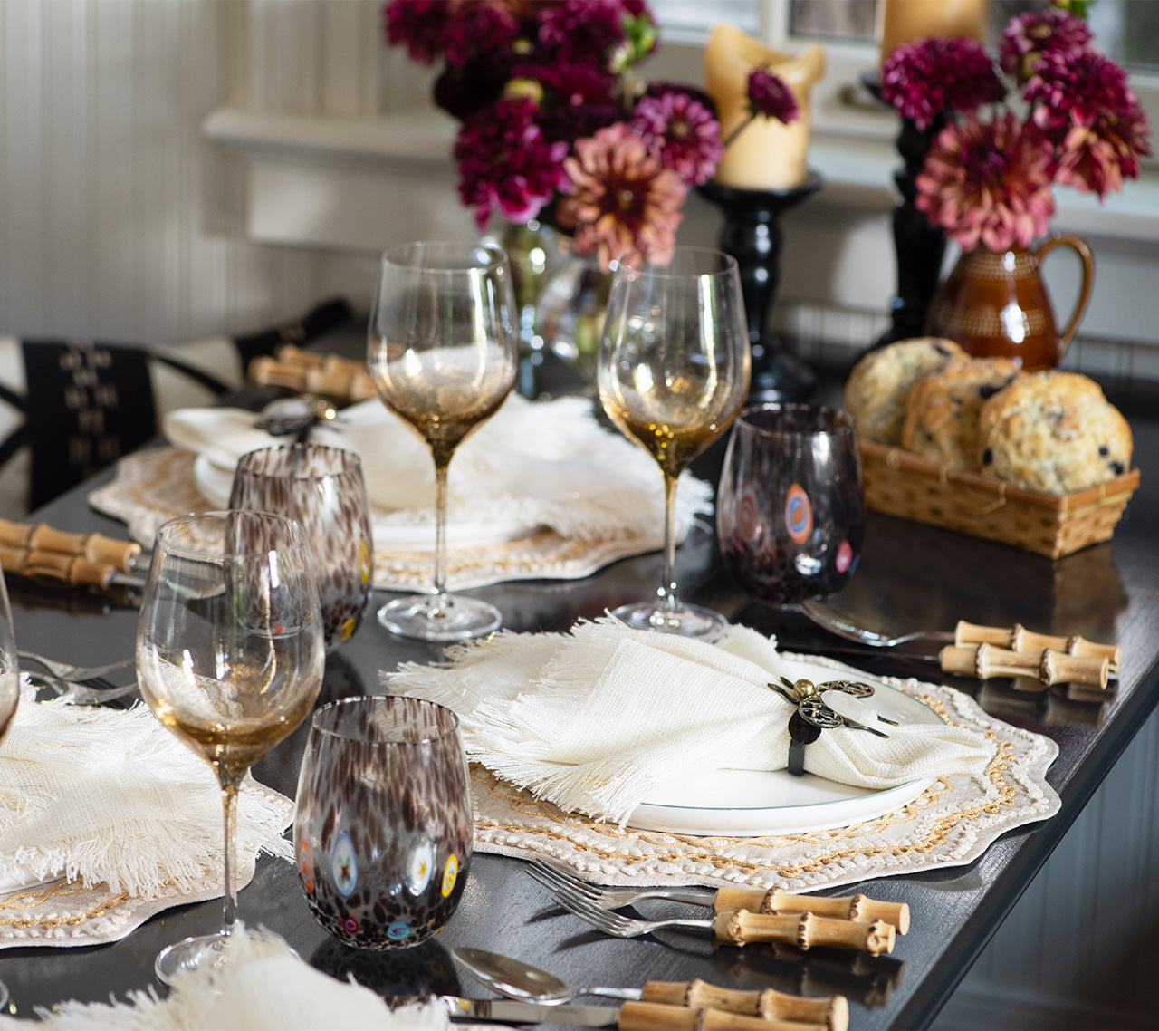Orion Wine Glass in Gold by Kim Seybert